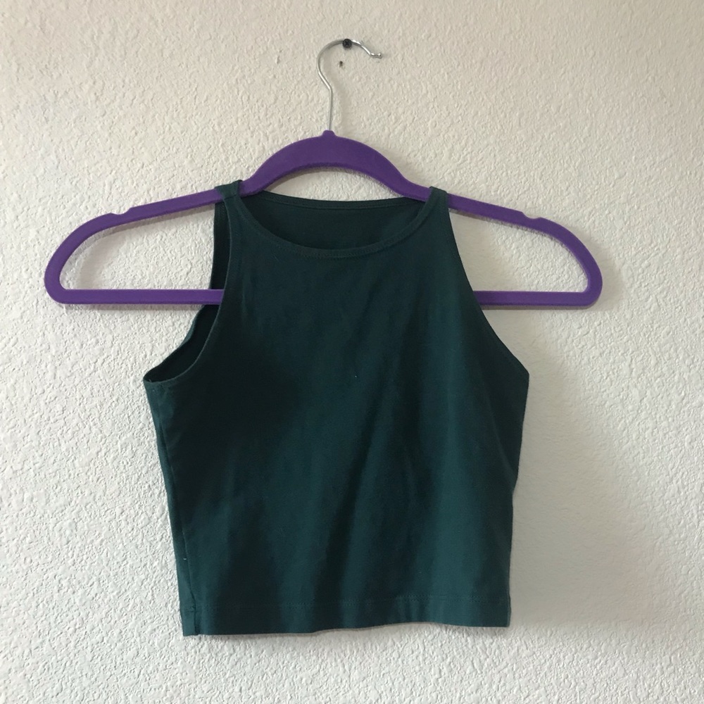 American Apparel Green Crop Top